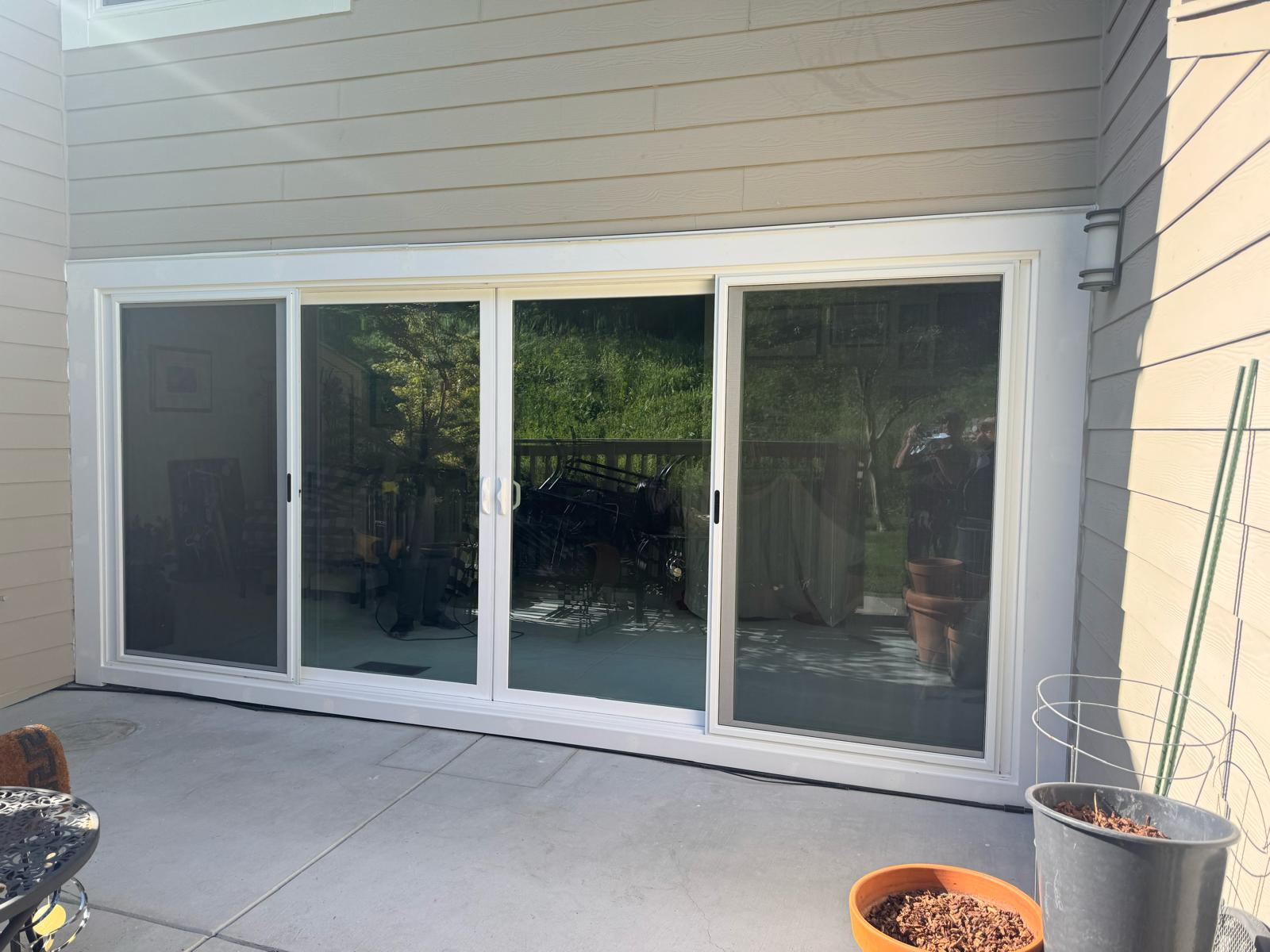 4-panel sliding door installation, East Bay